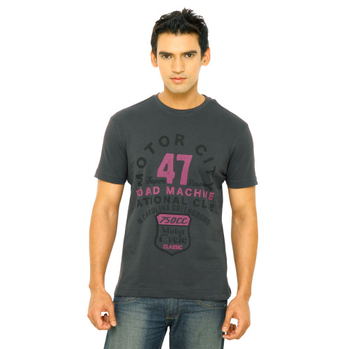 Men Motor City Grey T-Shirts
