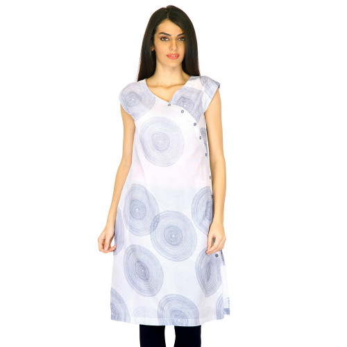 W Women Printed White Kurtas