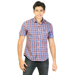 Men Check Blue Shirts Men Check Blue Shirts