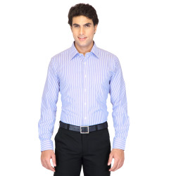 Mark Taylor Men Purple White Striped Shirts Mark Taylor Men Purple White Striped Shirts