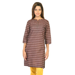 W Women Printed Brown Kurtas W Women Printed Brown Kurtas