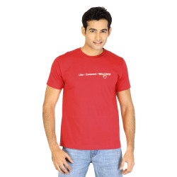 Men Red Printed T-shirt