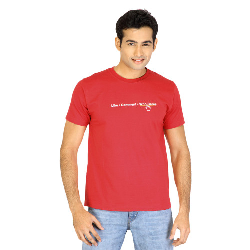 Men Red Printed T-shirt
