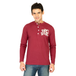 Men Solid Maroon Tshirts