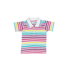 Kids Boys Multicoloured Striped T-shirts Kids Boys Multicoloured Striped T-shirts