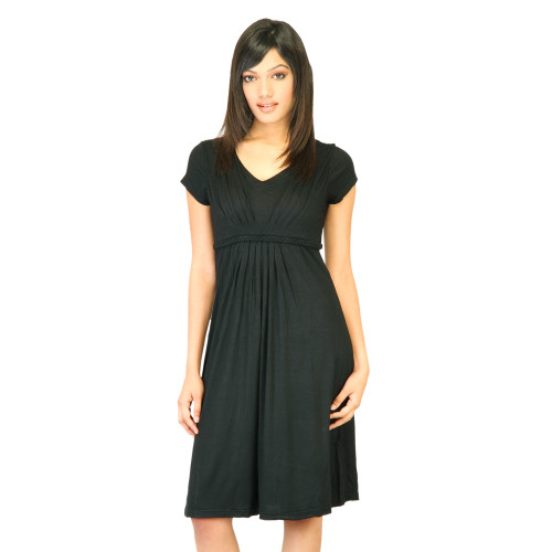 Women Solid Black Dresses