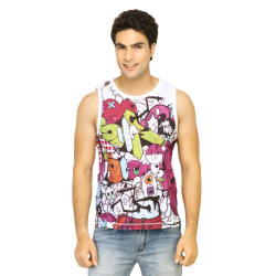 Men Funky Print White Tshirts Men Funky Print White Tshirts