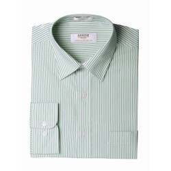Men Stripes Green Shirts