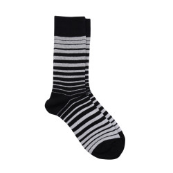 Men Stripes Black Socks