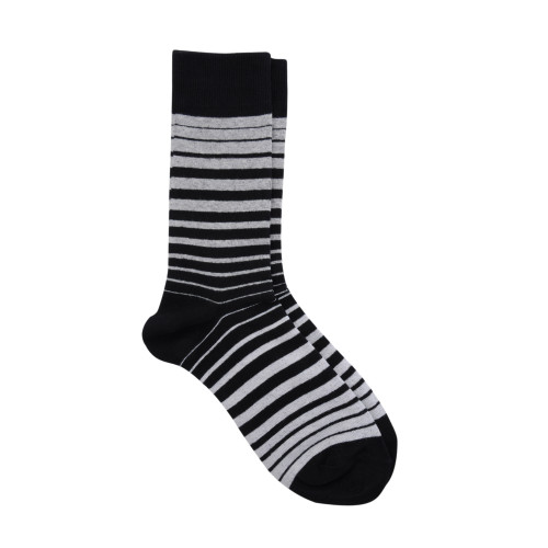 Men Stripes Black Socks
