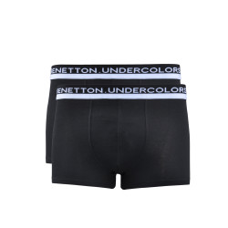 of Benetton Men Pack of 2 Black Boxer Trunks