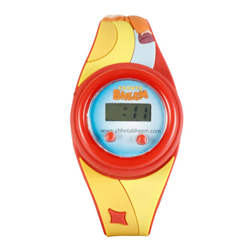 Chhota Bheem kids-Boys Red Digital Pop Watch