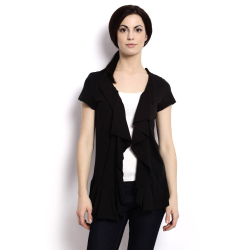 Colors of Benetton Women Solid Black Top