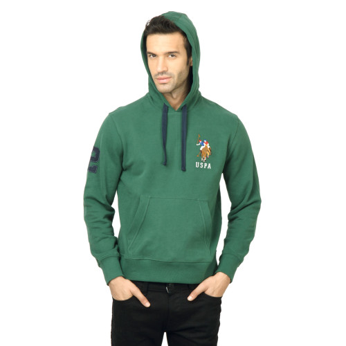U.S. Polo Assn. Men Solid Green Sweatshirt