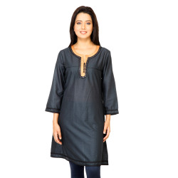Women Printed Blue Kurta