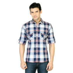 Men Urban Navy Blue Shirt