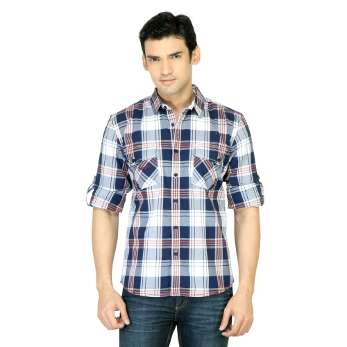 Men Urban Navy Blue Shirt