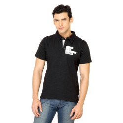 Men Solid Black T-Shirt Men Solid Black T-Shirt