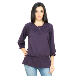 s.Oliver Women Solid Purple Top
