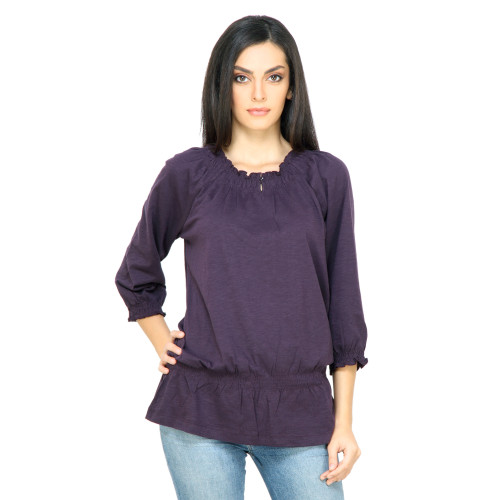 s.Oliver Women Solid Purple Top