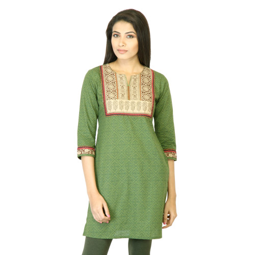 Earth Women Green Printed Kurta
