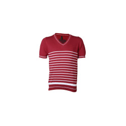 Colors of Benetton Kids Boys Maroon Striped T-shirt