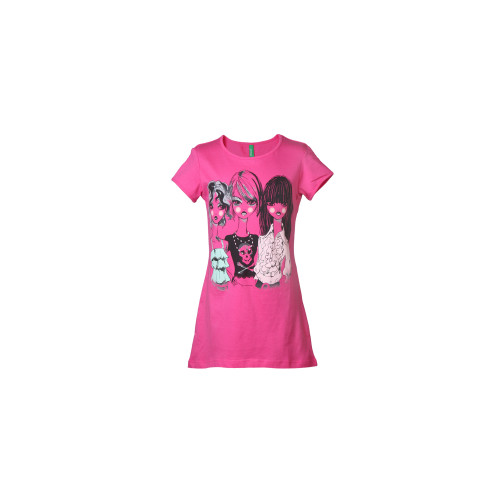 Colors of Benetton Kids Girls Pink Printed Top