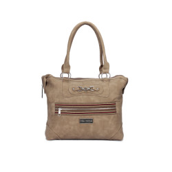Perros Women Leatherette Beige Handbag Perros Women Leatherette Beige Handbag