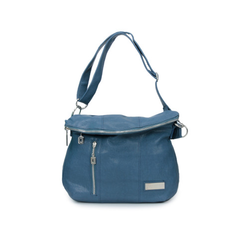 Perros Women Leatherette Blue Handbag