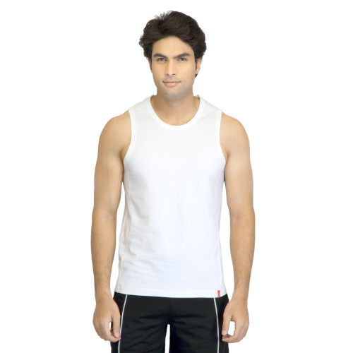 Men White Innerwear Vest