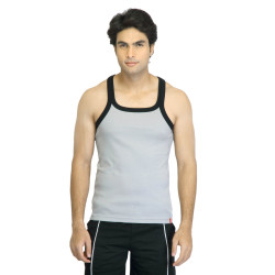 Men Black & Grey Innerwear Vest