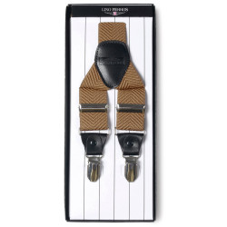 Perros Men Light Brown Suspenders