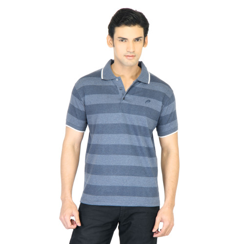 Men Blue Polo T-Shirt