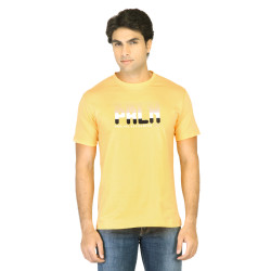 Men Yellow T-shirt with Printed Detail Men Yellow T-shirt with Printed Detail