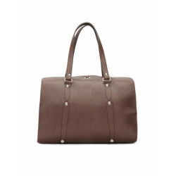 Art Women Leatherette Brown Handbag Art Women Leatherette Brown Handbag