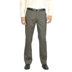 Men Brown Flat Front Trousers Men Brown Flat Front Trousers