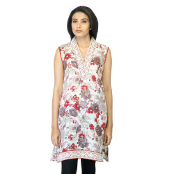 Women Prachi Cream Kurta Women Prachi Cream Kurta