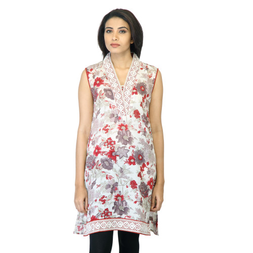 Women Prachi Cream Kurta