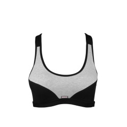 Grey Melange Xena Sports Bra 1378