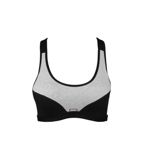 Grey Melange Xena Sports Bra 1378