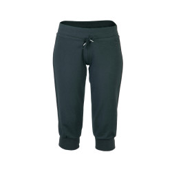 Women Jersey Cuffed Black Capris Women Jersey Cuffed Black Capris