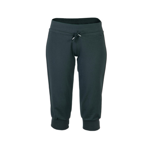 Women Jersey Cuffed Black Capris
