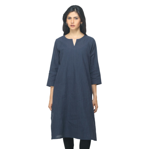 Women Navy Blue Kurta