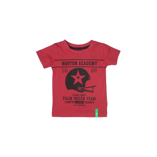 Boys Printed Red T-shirt