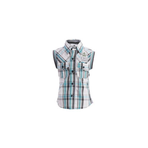 Boys Check Blue Shirt