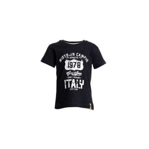 Boys Printed Navy Blue T-shirt