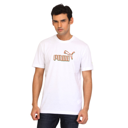 Men Calogne Graphic White T-shirt