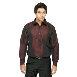 Nation Men Check Maroon Shirt
