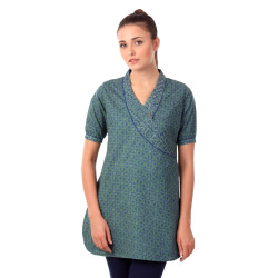 Women Blue Printed Kurti Women Blue Printed Kurti