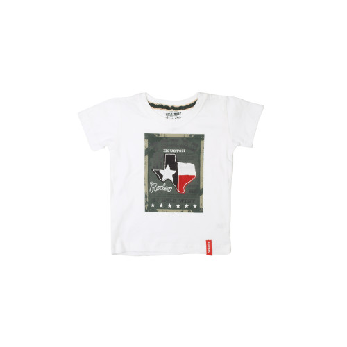 Boys Printed White T-shirt